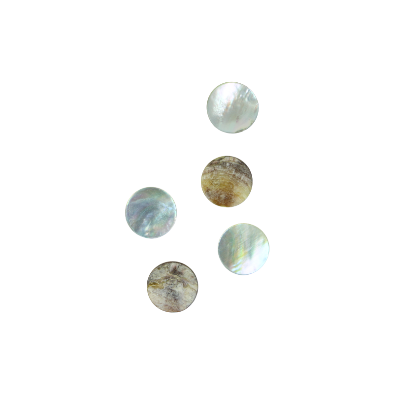 BACCOT25 - 25mm (12pcs) AGOYA - CIRCLE - NATURAL CURVE, ORIGINAL BACK, TUMBLED POLISHED - OCEAN SHELL STUDIOS