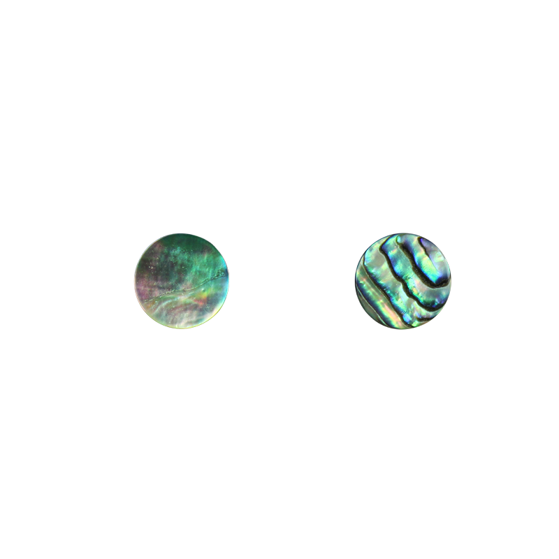BPCCCT12.5_2 - PAUA - CIRCLE - NATURAL CURVE, CLEAN BACK, TUMBLED POLISHED - OCEAN SHELL STUDIOS