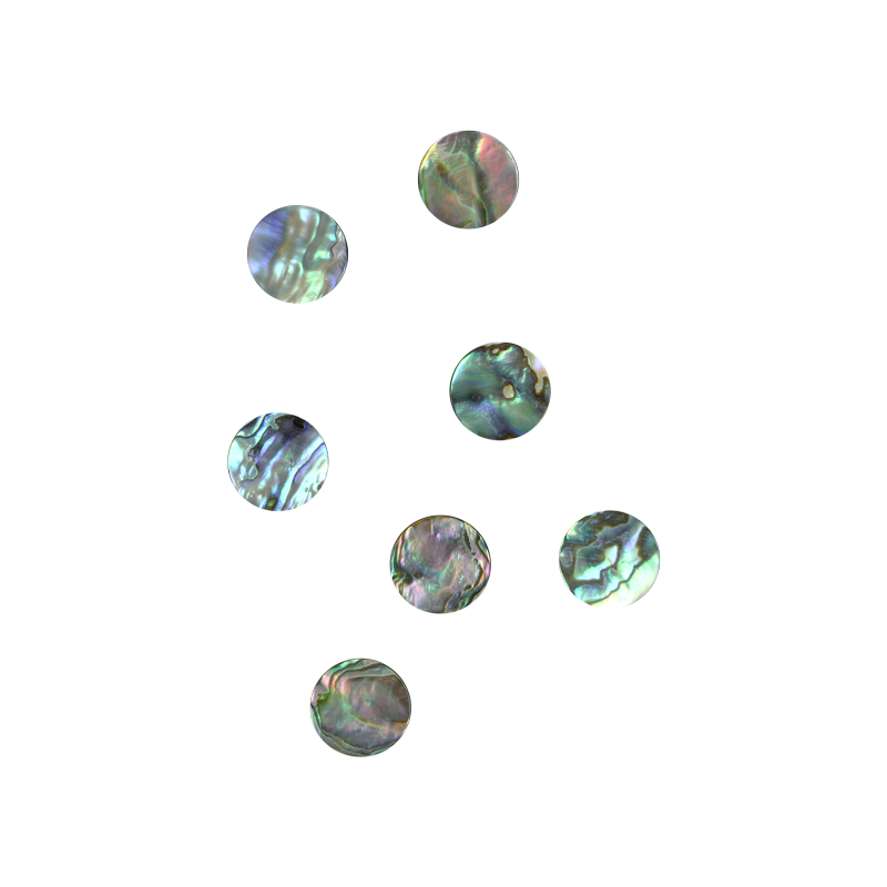 BPCCCT20 - 20mm (12pcs) PAUA - CIRCLE - NATURAL CURVE, CLEAN BACK, TUMBLED POLISHED - OCEAN SHELL STUDIOS