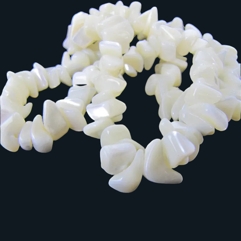 BTC_3 - SHELL BEAD - TROCHUS CHUNKS 4*10MM (100+ PIECES) - OCEAN SHELL STUDIOS
