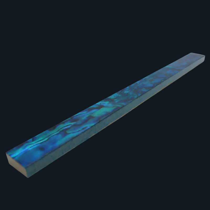 TB15 - 200x15mm SHELL VENEER TILE PAUA BLUE SAPPHIRE - OCEAN SHELL STUDIOS