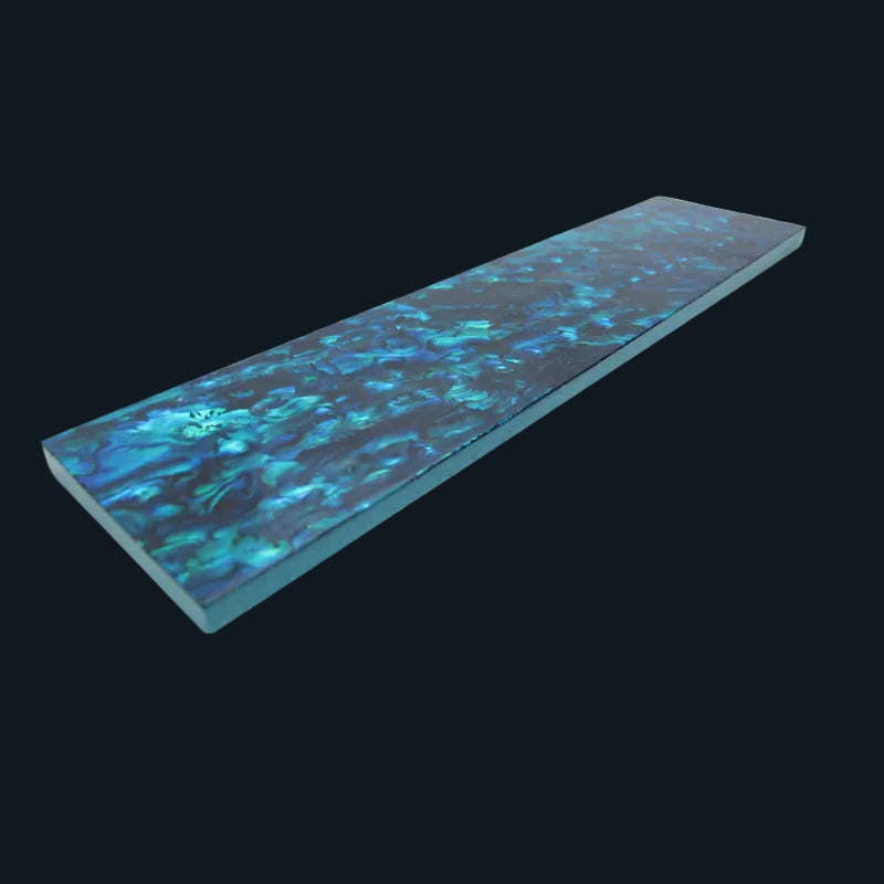 TB50 - 200x50mm SHELL VENEER TILE PAUA BLUE SAPPHIRE - OCEAN SHELL STUDIOS