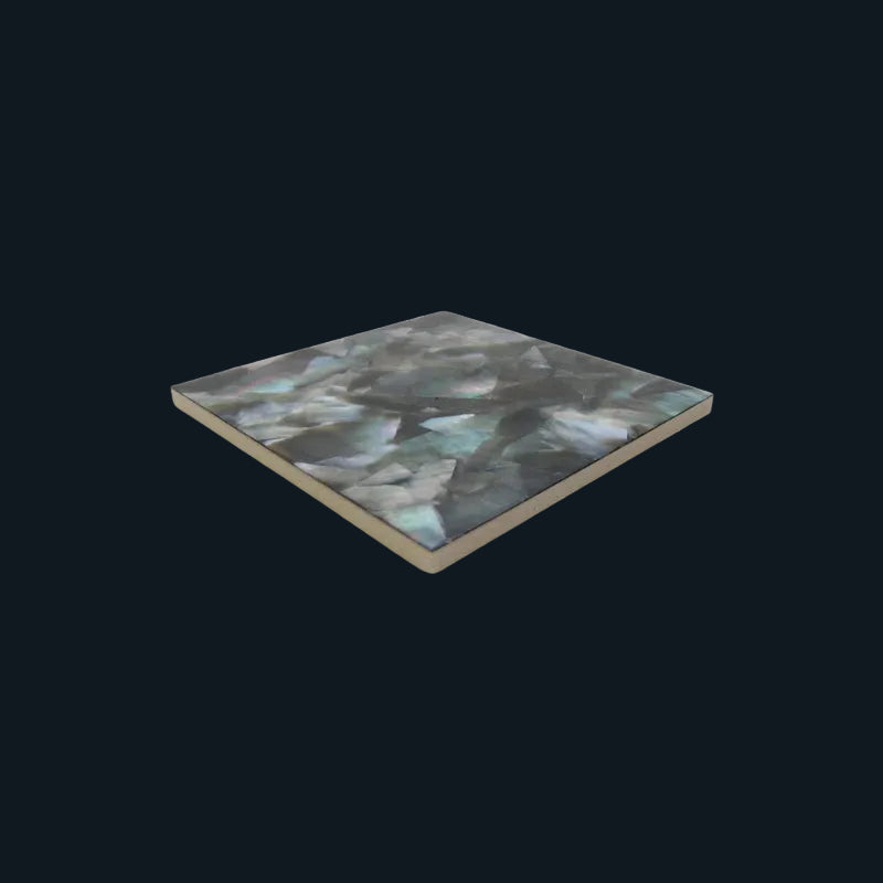 TBPI - 50x50mm SHELL VENEER TILE BLACK MOTHER OF PEARL - OCEAN SHELL STUDIOS