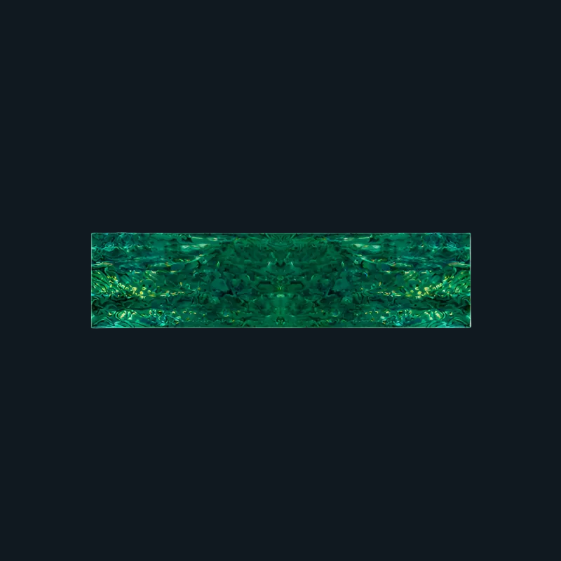 TG300 - 300x75mm SHELL VENEER TILE PAUA EMERALD GREEN - OCEAN SHELL STUDIOS