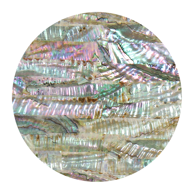 VUMP240 - SHELL VENEER UNCOATED - MEXICAN ABALONE PINK - OCEAN SHELL STUDIOS