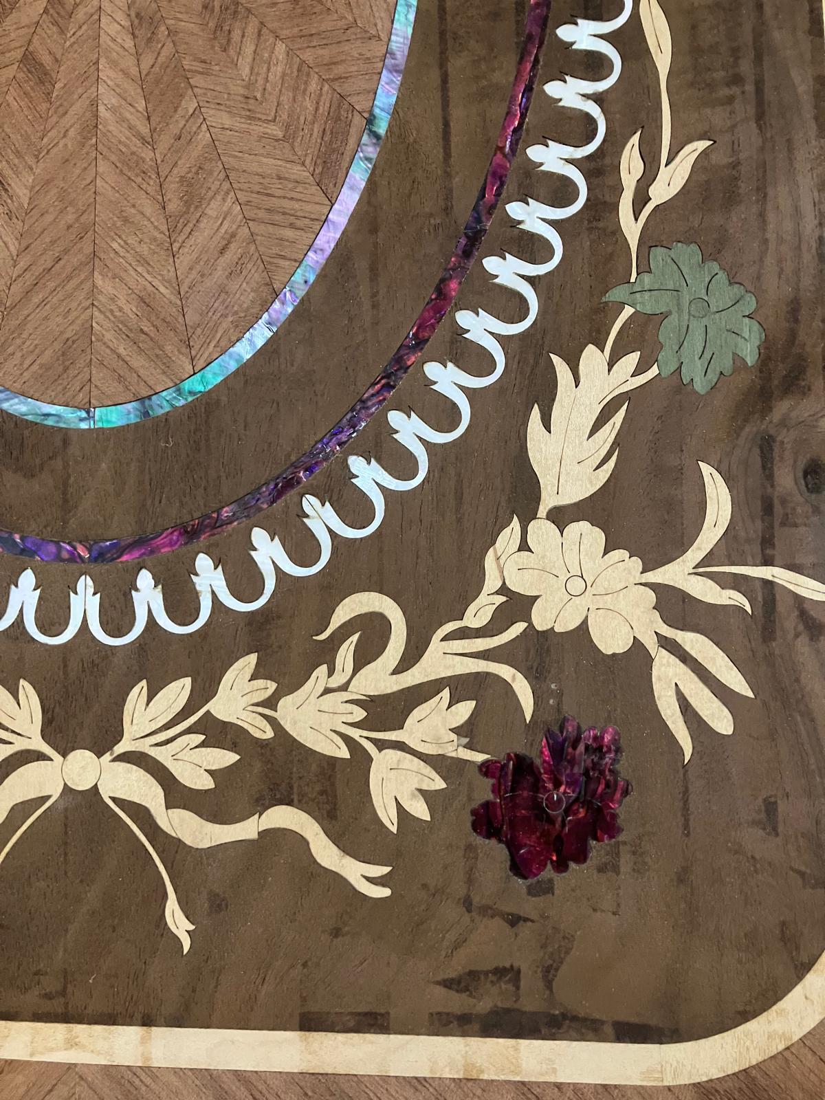 Recycled Wood Mother of Pearl Inlay