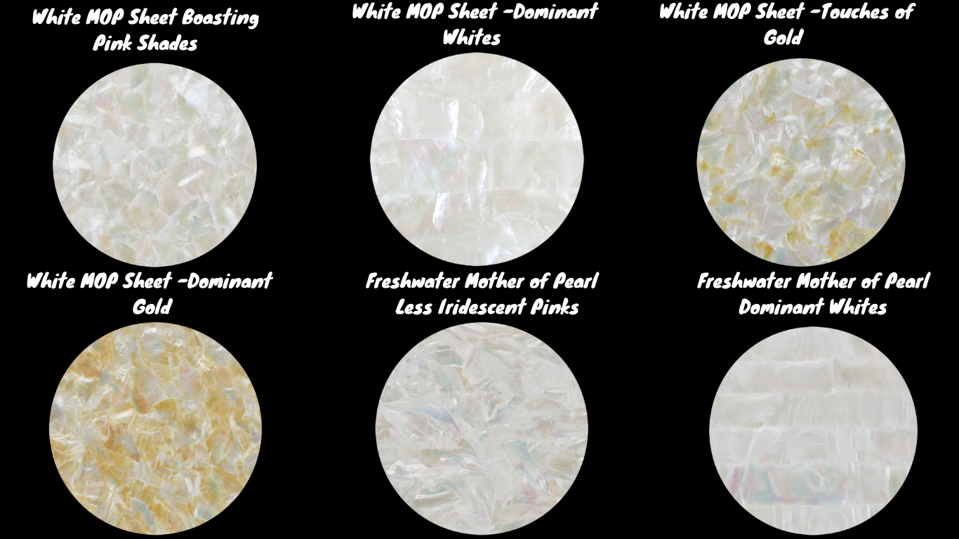White Mother of Pearl Veneers- Natural Colors