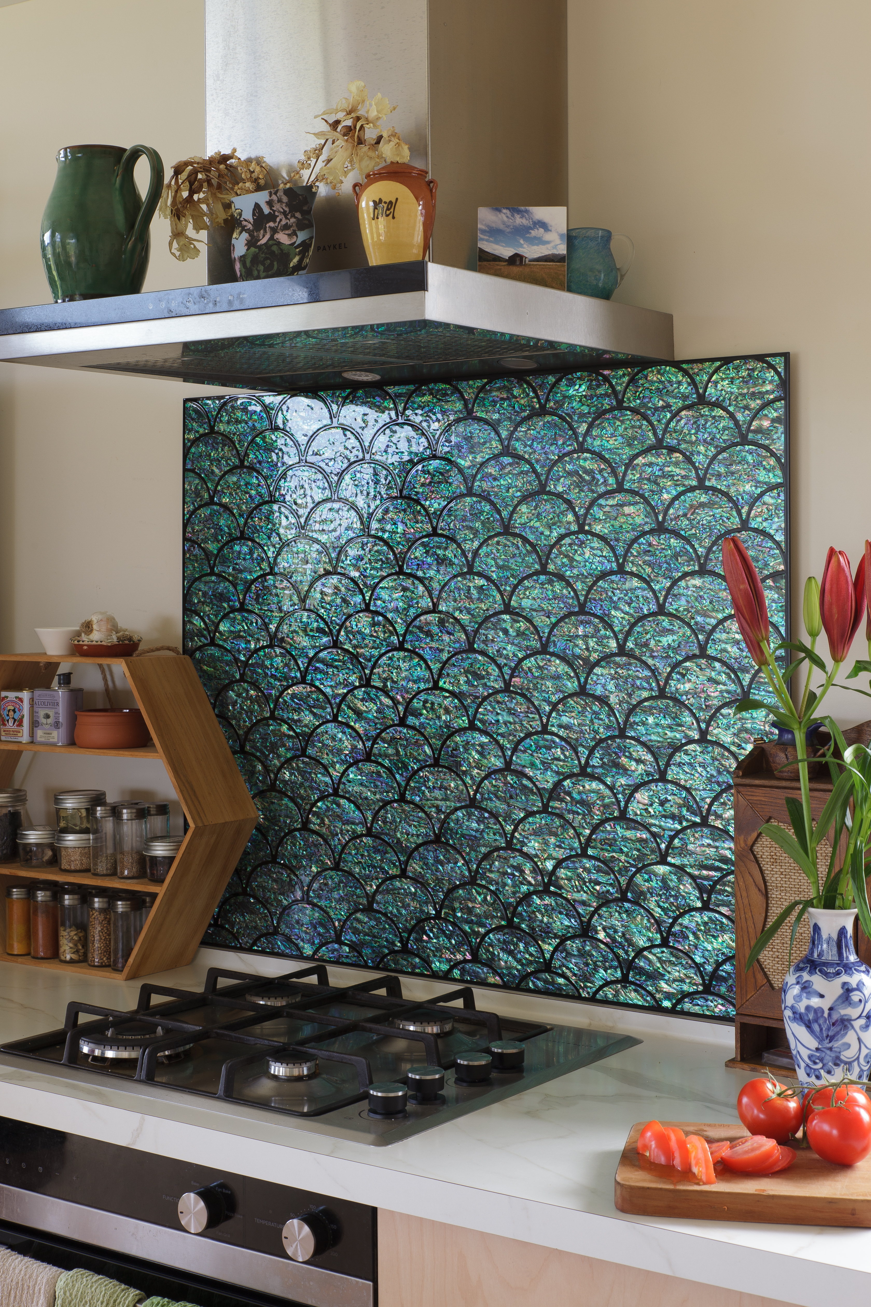 Paua Veneer Splashback