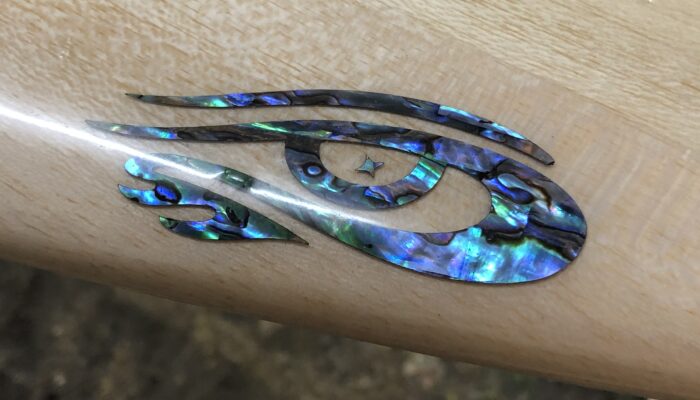 Paua Inlay on Surf Board