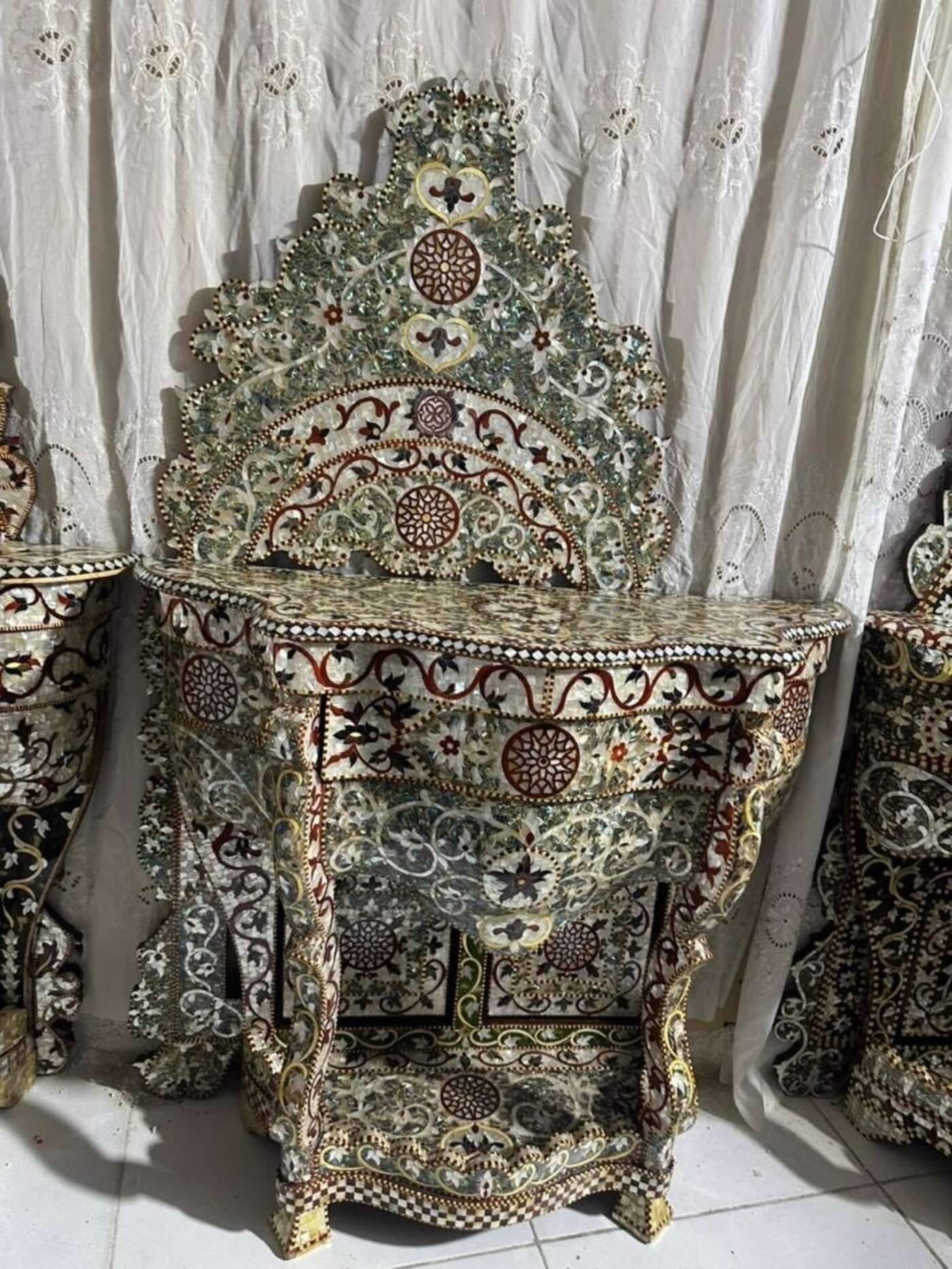 Seashell Mosaic On Syrian Furniture