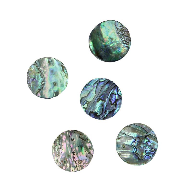 BPCCCT35 - PAUA - CIRCLE - NATURAL CURVE, CLEAN BACK, TUMBLED POLISHED - OCEAN SHELL STUDIOS