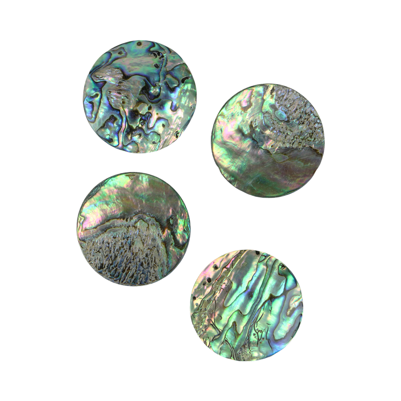 BPCCCT50 - PAUA - CIRCLE - NATURAL CURVE, CLEAN BACK, TUMBLED POLISHED - OCEAN SHELL STUDIOS
