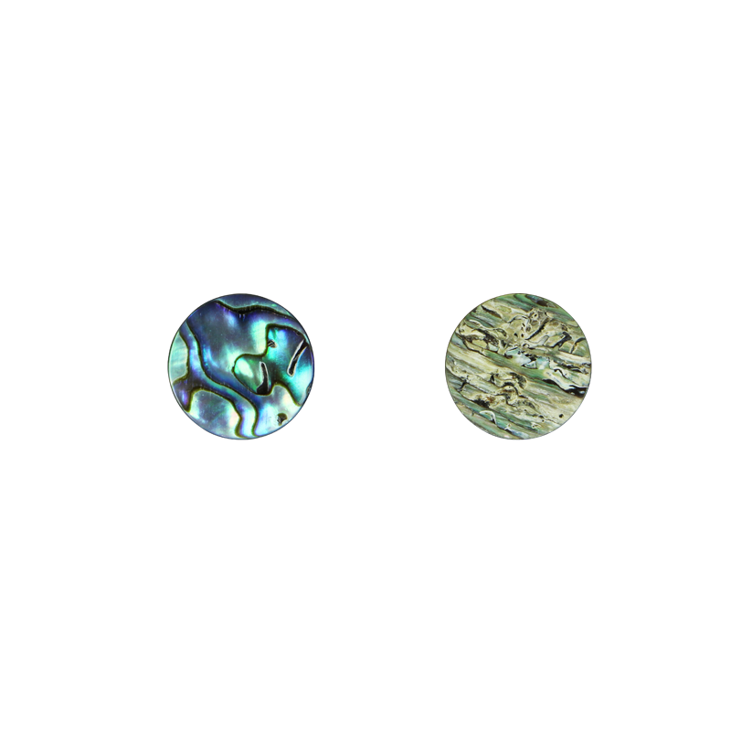 BPCCGT17.5_2 - 17.5mm (12pcs) PAUA - CIRCLE - NATURAL CURVE, GROUND BACK, TUMBLED POLISHED - OCEAN SHELL STUDIOS