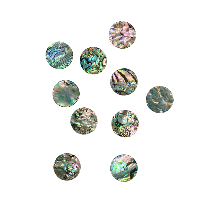 BPCCGT28 - PAUA - CIRCLE - NATURAL CURVE, GROUND BACK, TUMBLED POLISHED - OCEAN SHELL STUDIOS