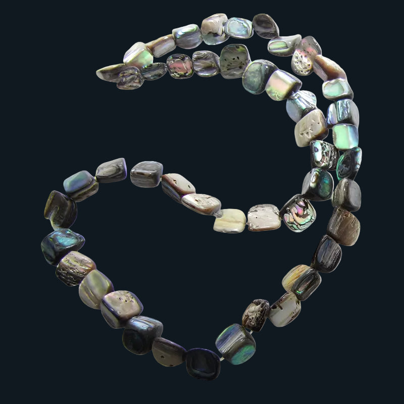 BPNS STRAND - SHELL BEAD - PAUA NUGGET - LARGE - 10MM (40PCS) - OCEAN SHELL STUDIOS