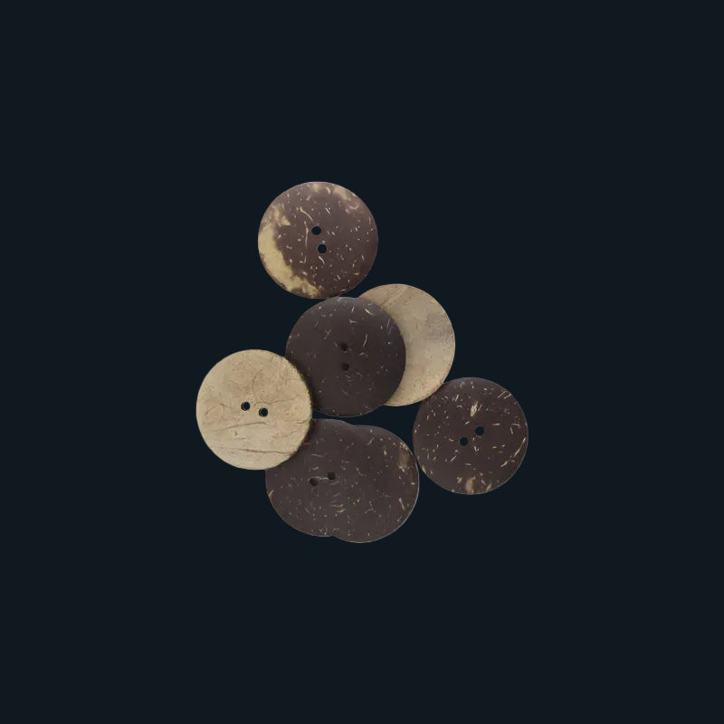 BUC35K - 35mm [55L] (12pcs) BUTTON COCONUT - OCEAN SHELL STUDIOS