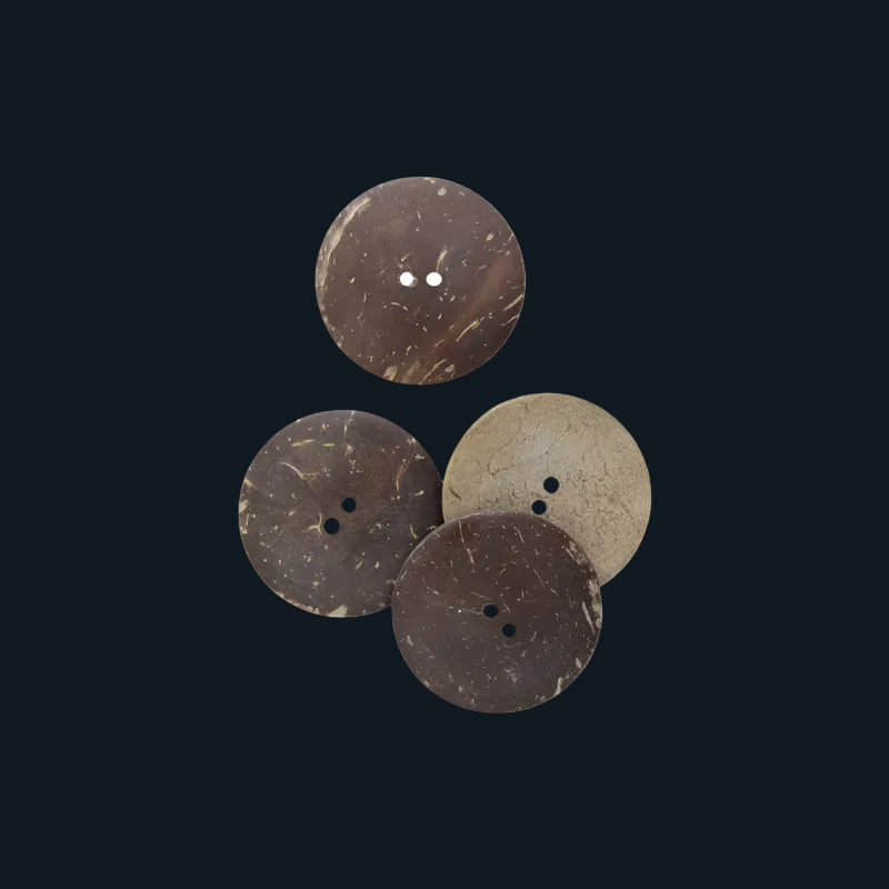 BUC50K - 50mm [79L] (12pcs) BUTTON COCONUT - OCEAN SHELL STUDIOS