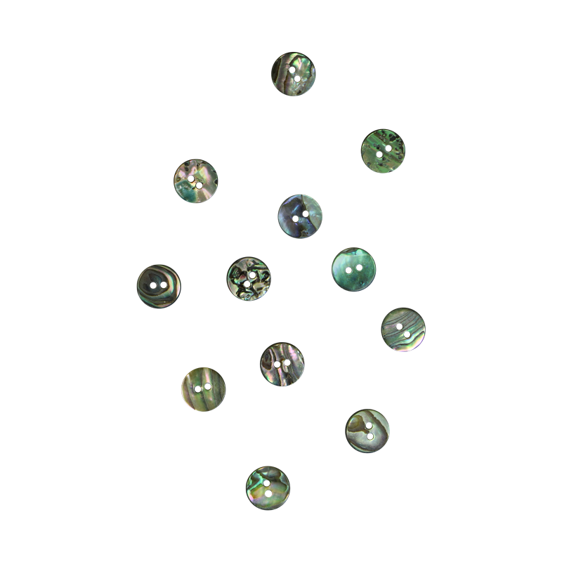 BUP12.5G - 12.5mm [20L] (12 pcs) BUTTON PAUA - OCEAN SHELL STUDIOS