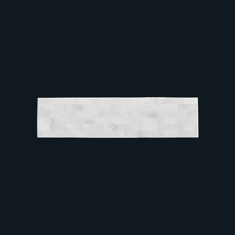 MOP001-300 - 300x75mm SOLID SHELL TILE - F/W MOP WHITE - BRICK - OCEAN SHELL STUDIOS