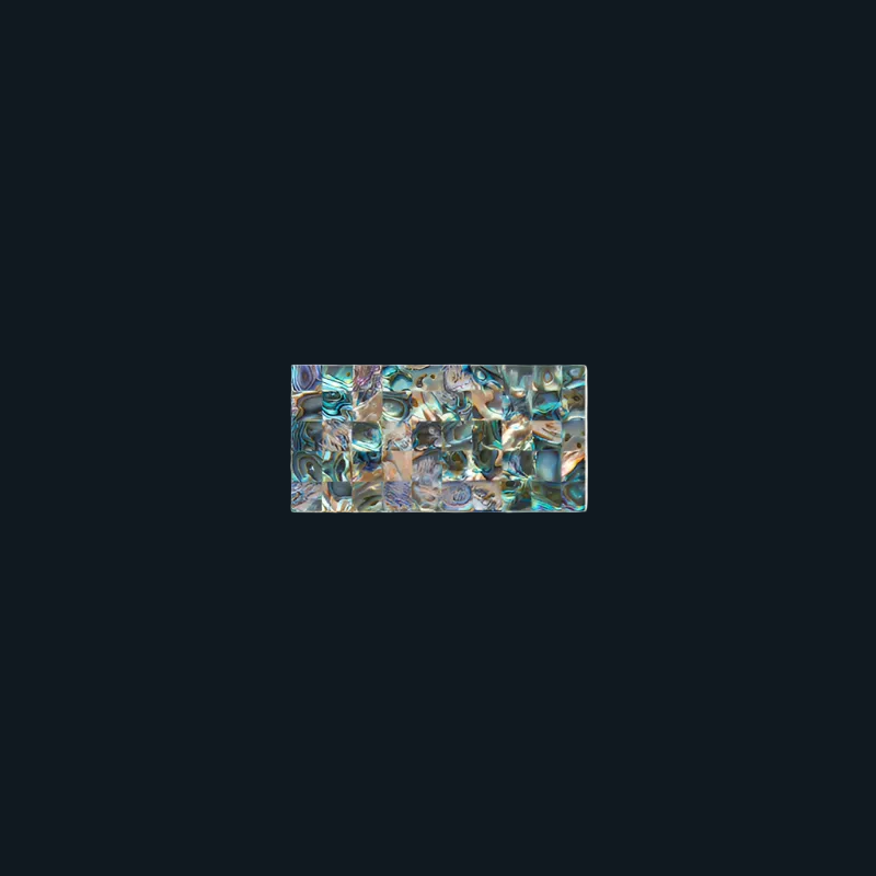 MOP802-150 - 150x75mm SOLID SHELL TILE - PAUA NATURAL - SQUARE - OCEAN SHELL STUDIOS