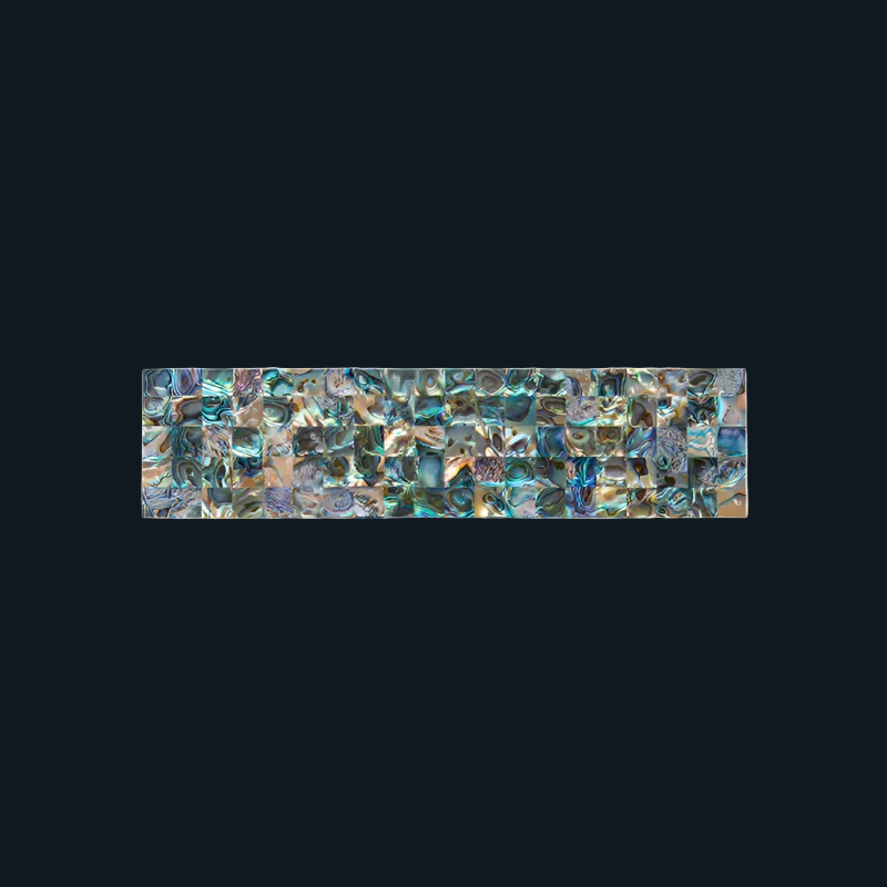 MOP802-300 - 300x75mm SOLID SHELL TILE - PAUA NATURAL - SQUARE - OCEAN SHELL STUDIOS