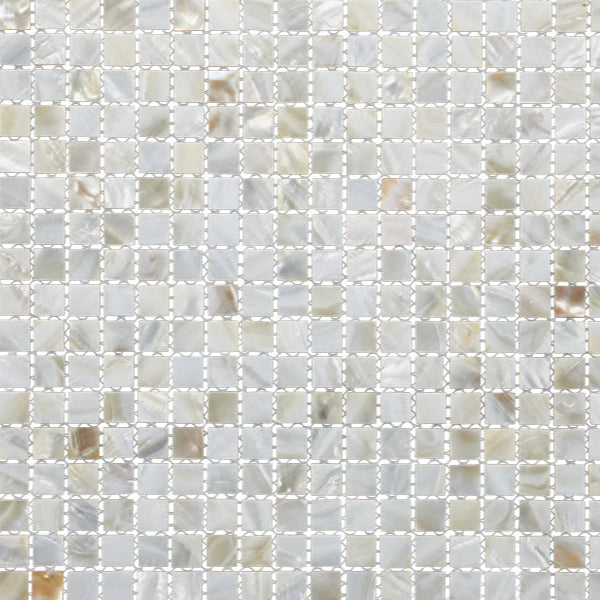 MS002-15 - SOLID SHELL MOSAIC TILE FRESHWATER MOP NATURAL - OCEAN SHELL STUDIOS