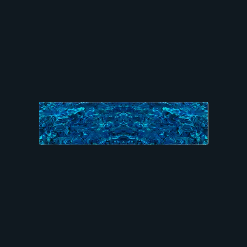 TB300 - 300x75mm SHELL VENEER TILE PAUA BLUE SAPPHIRE - OCEAN SHELL STUDIOS