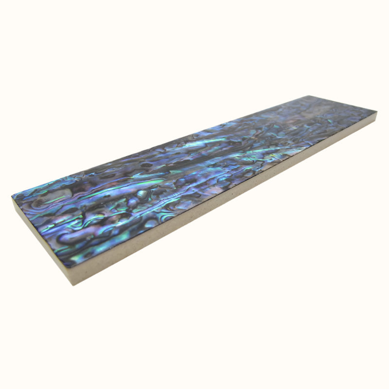 TP50 - 200x50mm SHELL VENEER TILE PAUA ALL NATURAL - OCEAN SHELL STUDIOS