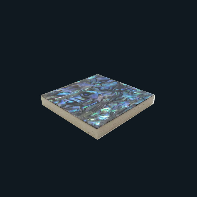 TPI - 50x50mm SHELL VENEER TILE PAUA ALL NATURAL - OCEAN SHELL STUDIOS