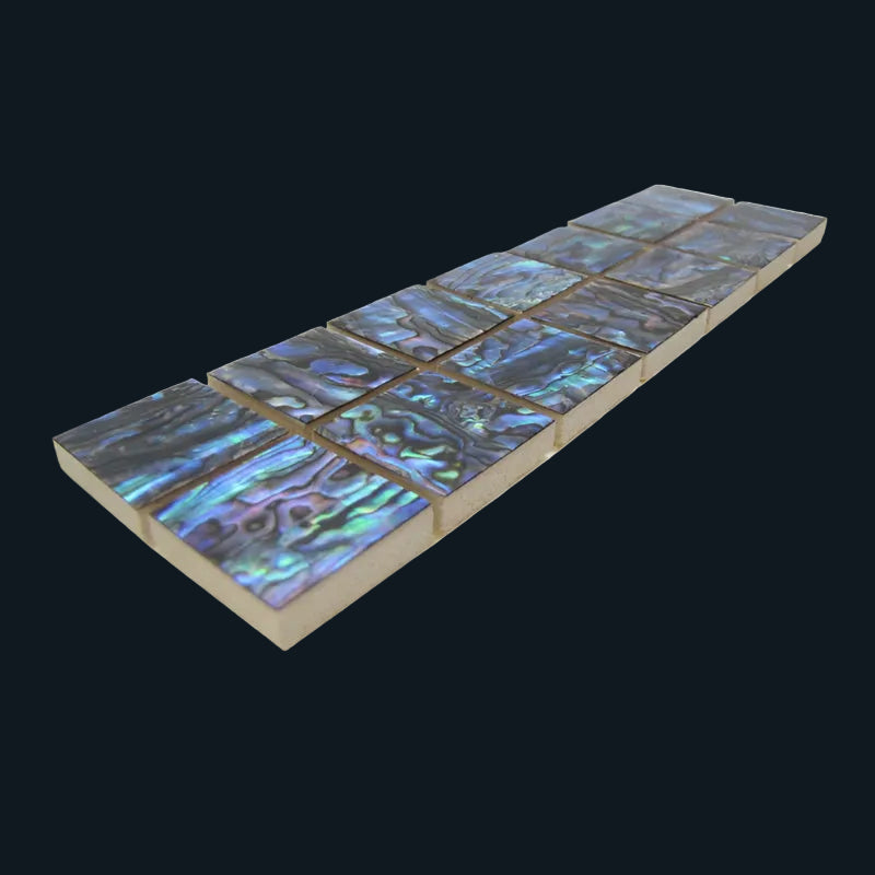 TPM - 25x25mm (14pcs) SHELL VENEER TILE PAUA ALL NATURAL - OCEAN SHELL STUDIOS