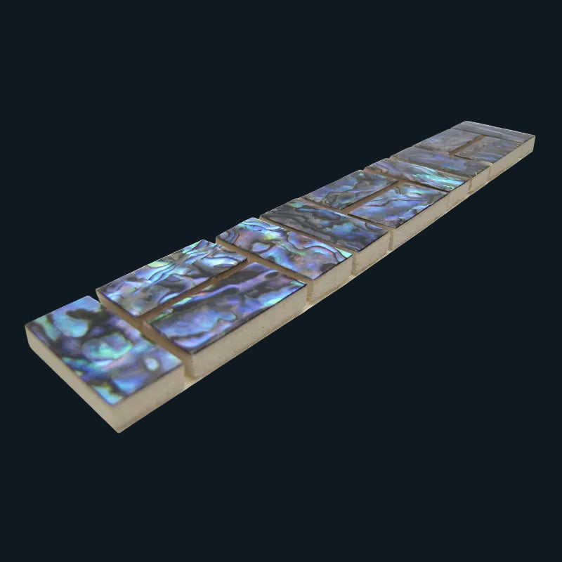 TPRB - Random size (12pc) SHELL VENEER TILE PAUA ALL NATURAL - OCEAN SHELL STUDIOS