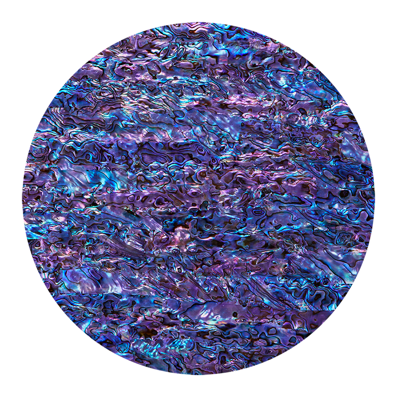 VCPRP200 - RETAIL READY - SHELL VENEER COATED - PAUA ROYAL PURPLE - OCEAN SHELL STUDIOS