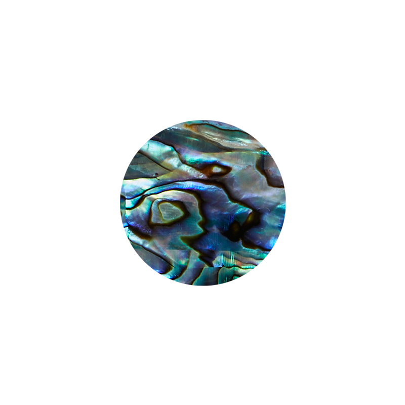 ZSPC25 - 25mm (12pcs) SHELL VENEER SHAPE - PAUA - CIRCLE - OCEAN SHELL STUDIOS