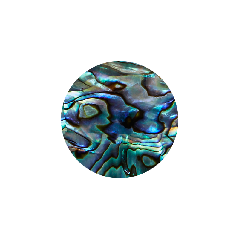 ZSPC30 - 30mm (12pcs) SHELL VENEER SHAPE - PAUA - CIRCLE - OCEAN SHELL STUDIOS